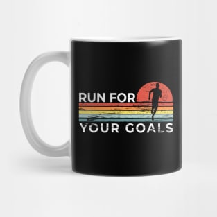 Vintage Sport Motivational Quote Run for Your Goal Mug